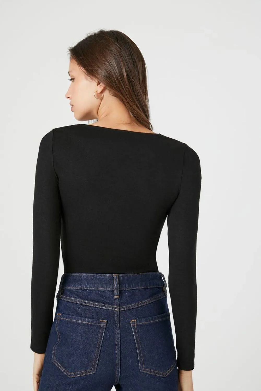 Square Neckline Knit Top