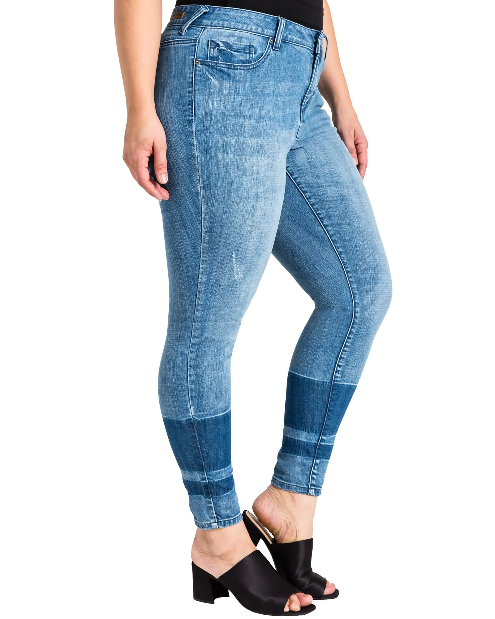 Stella Two Tone Contrast Stripe Jeans | Blue