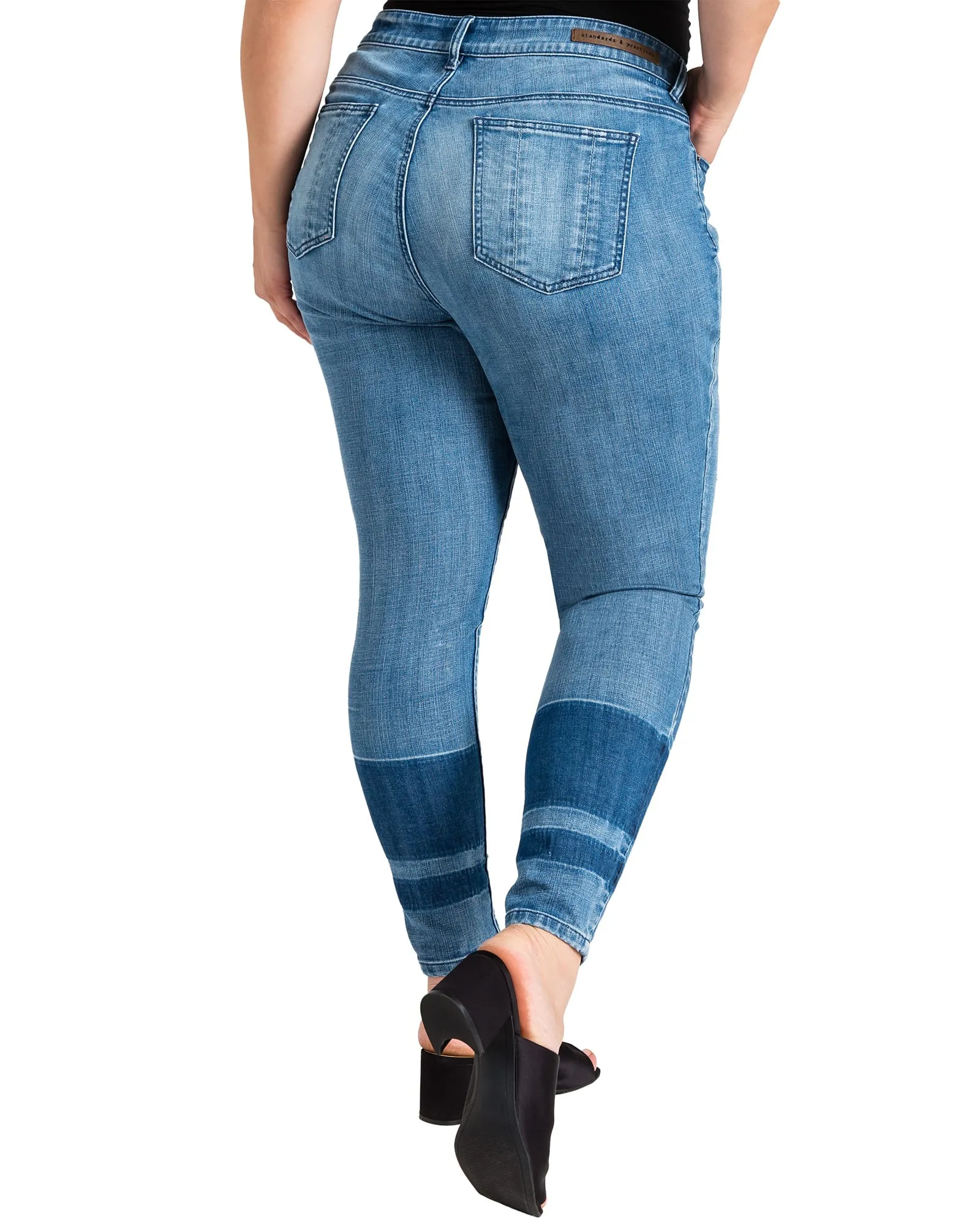 Stella Two Tone Contrast Stripe Jeans | Blue