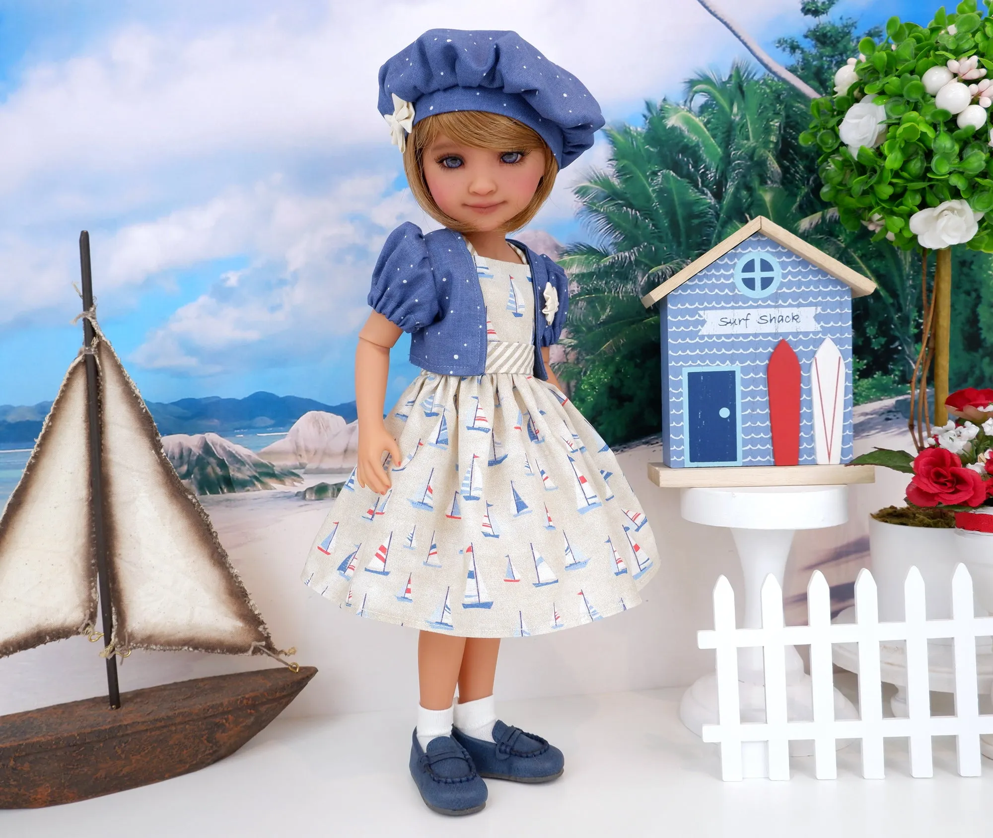 Summer Sailing - dress & jacket with shoes for Ruby Red Fashion Friends doll