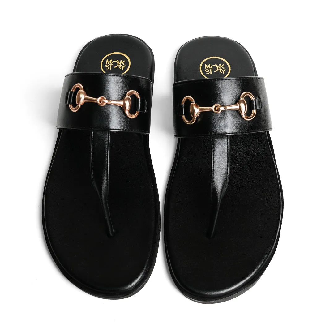 T-Rad Horsebit Sandals - Black