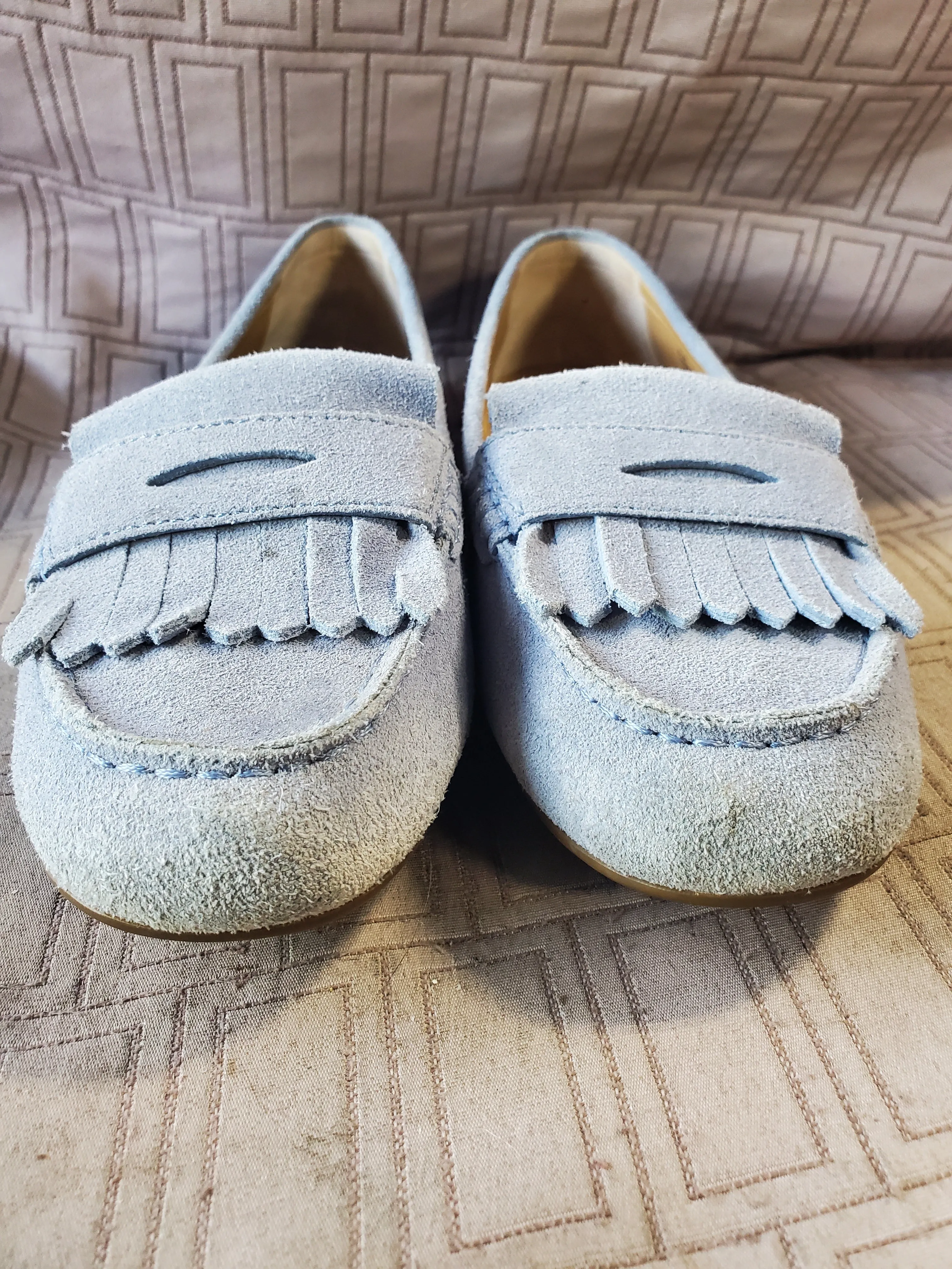 Talbots Blue Suede Loafers—Women's Size 8.5M