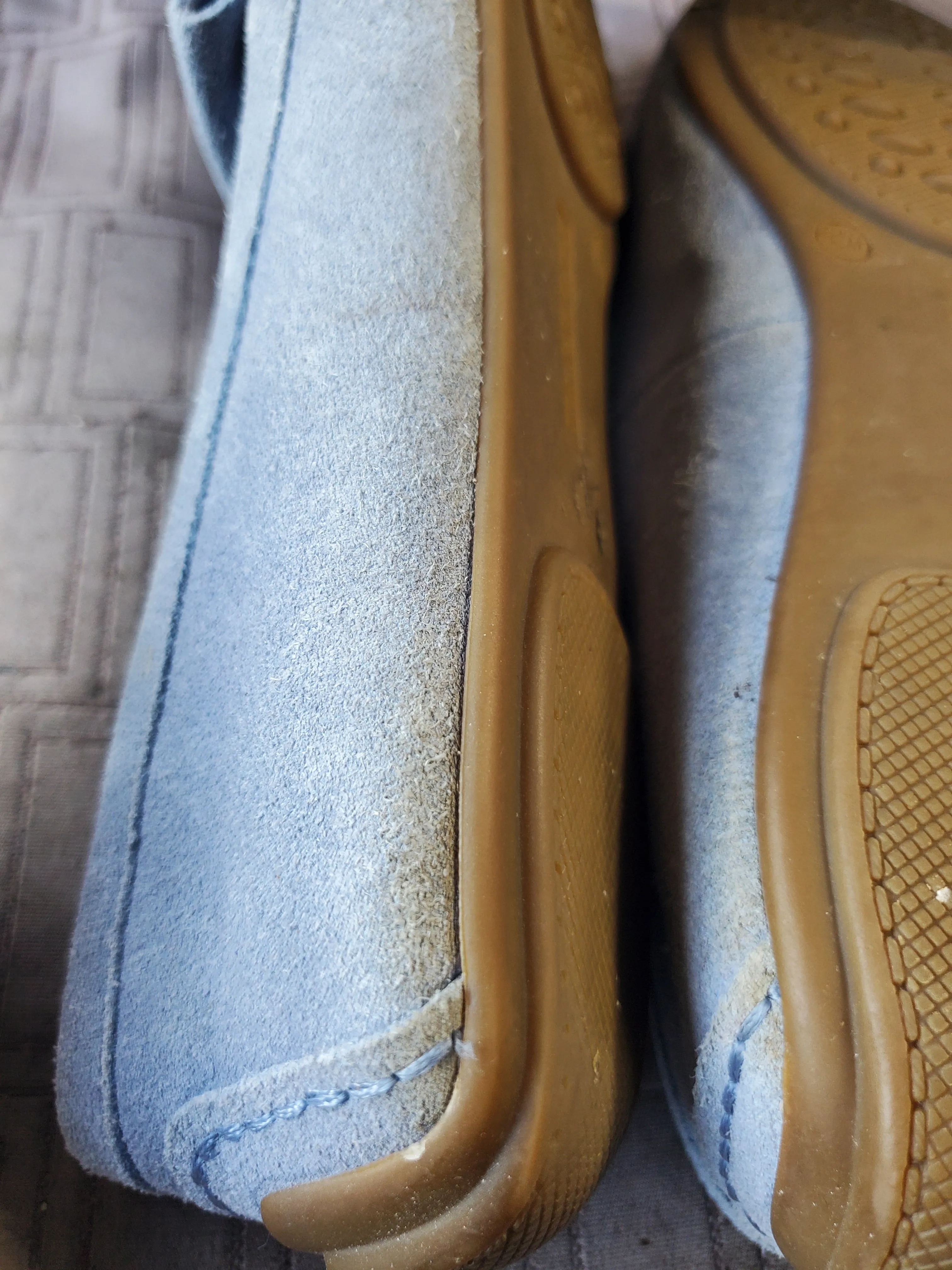 Talbots Blue Suede Loafers—Women's Size 8.5M