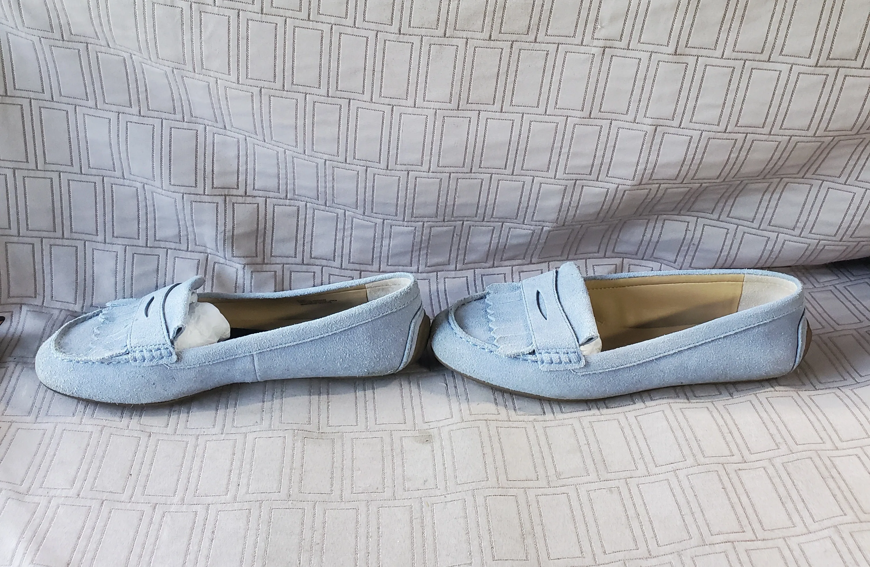 Talbots Blue Suede Loafers—Women's Size 8.5M