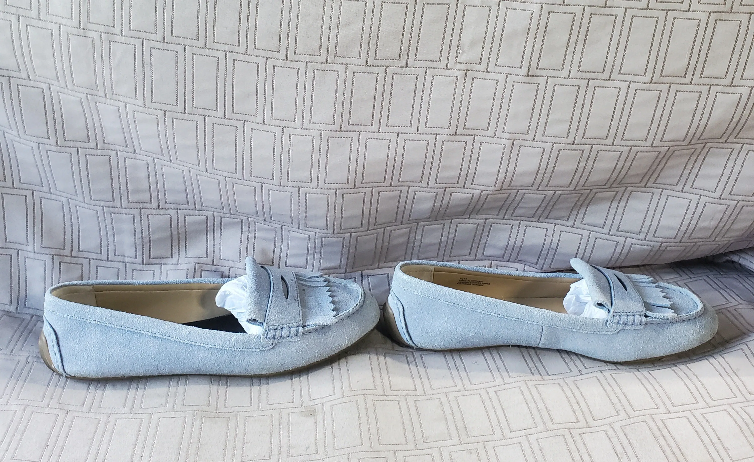 Talbots Blue Suede Loafers—Women's Size 8.5M