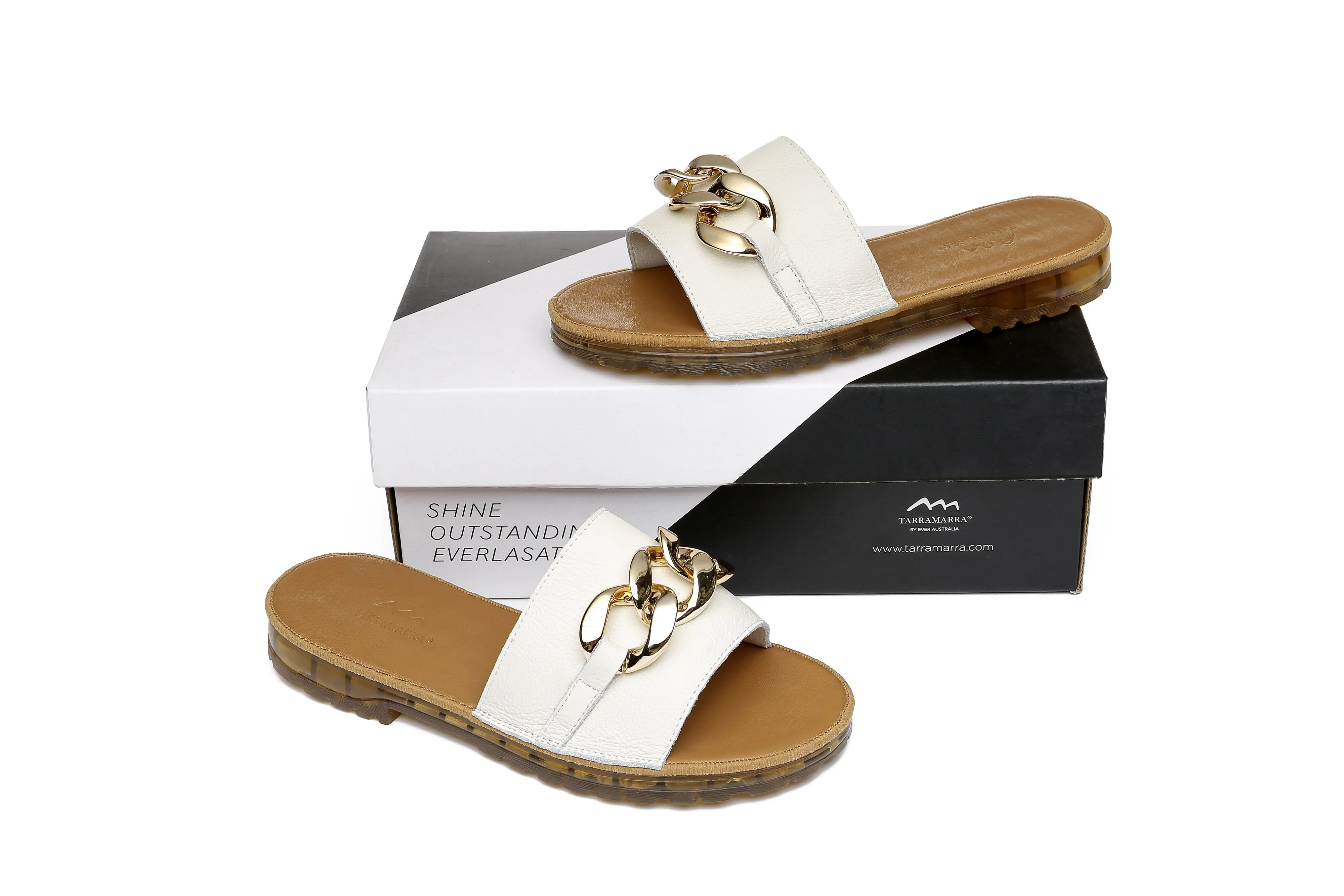TARRAMARRA® Women Jianna Leather Flat Slides