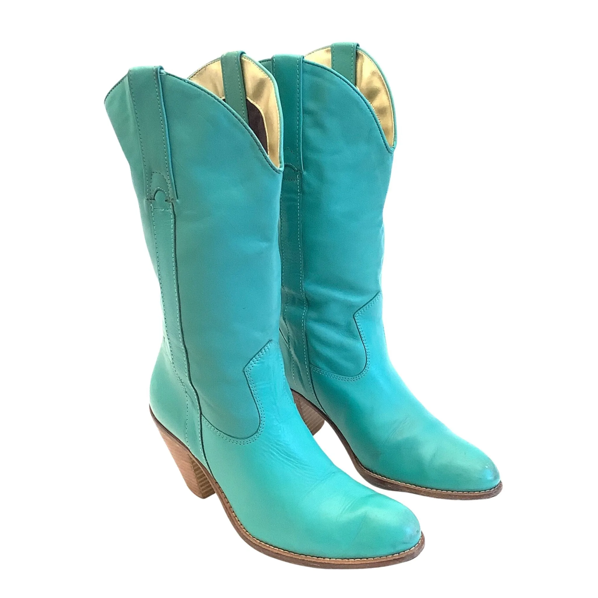 Teal Blue Western Boots