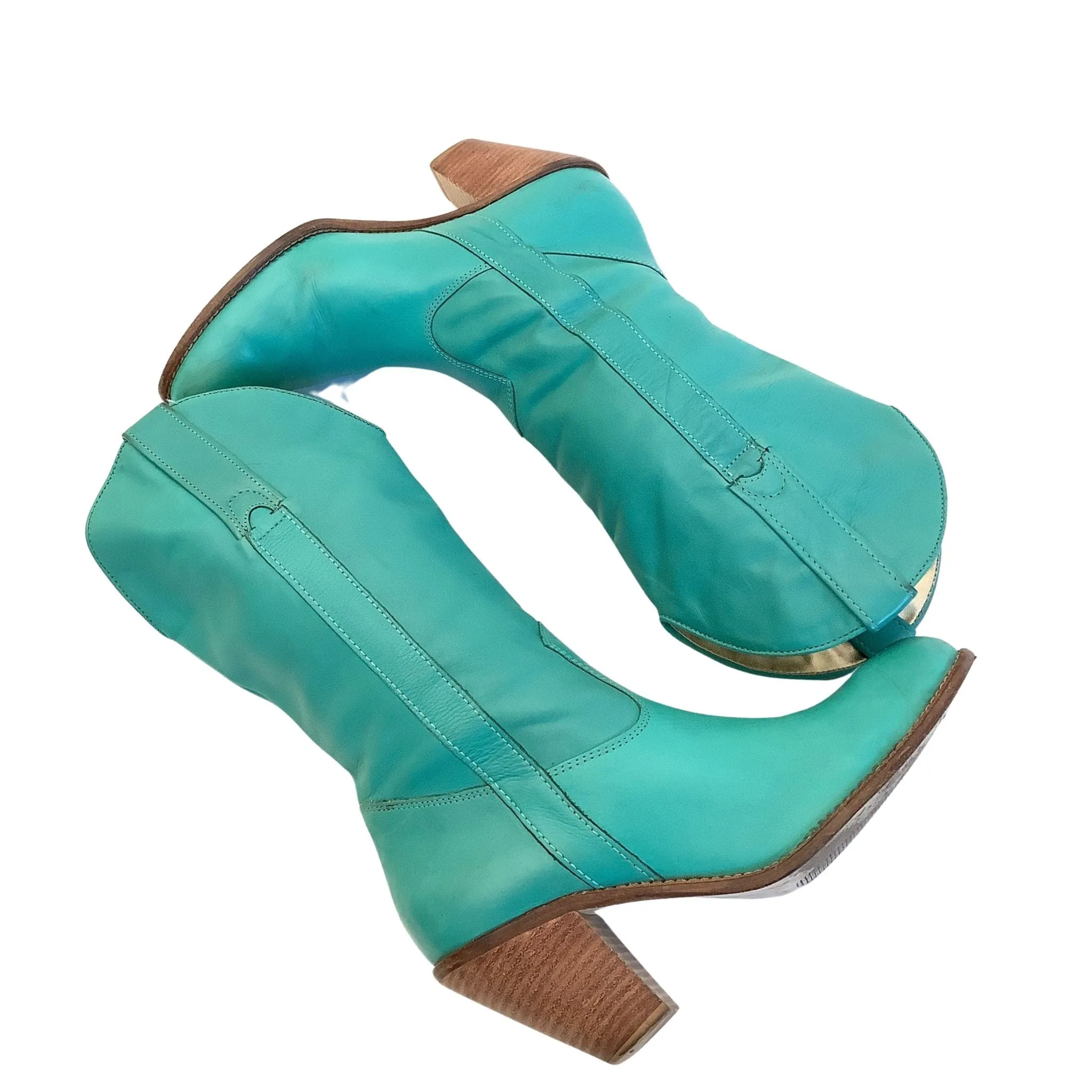 Teal Blue Western Boots