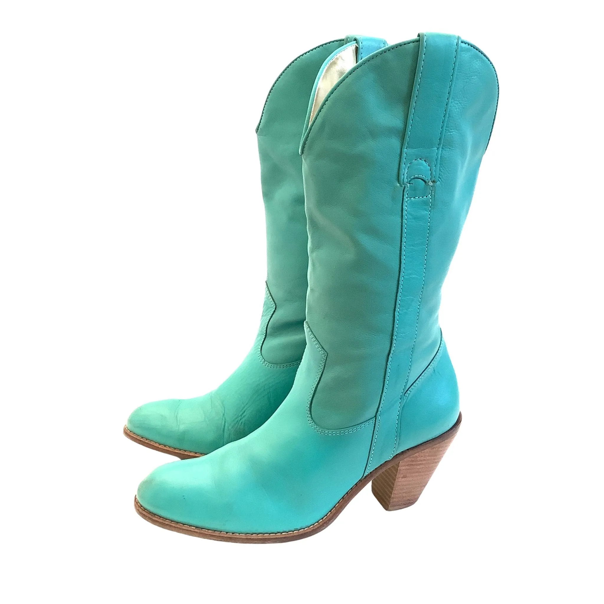 Teal Blue Western Boots