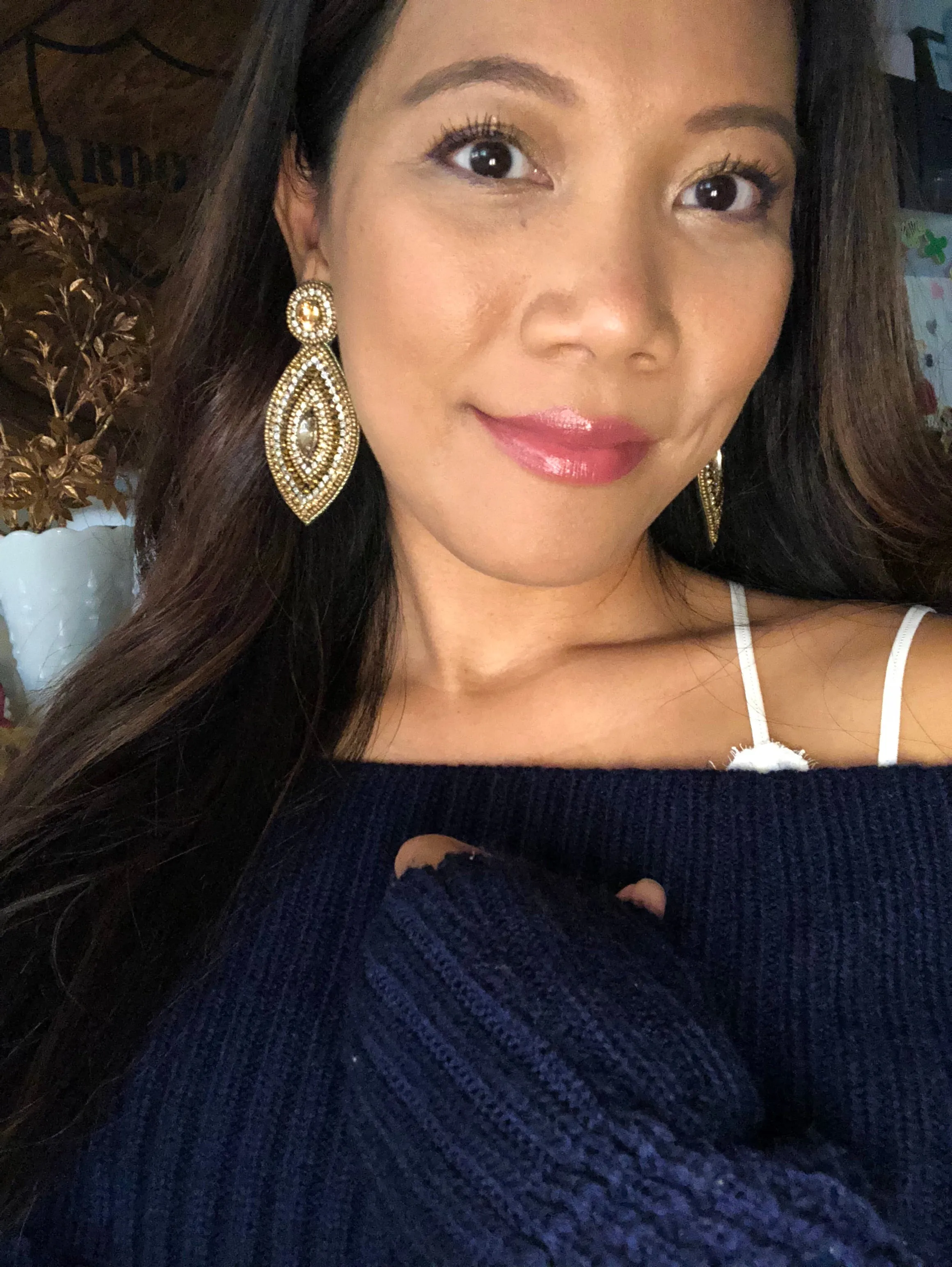 Tribecca Golden Hue Statement Earrings