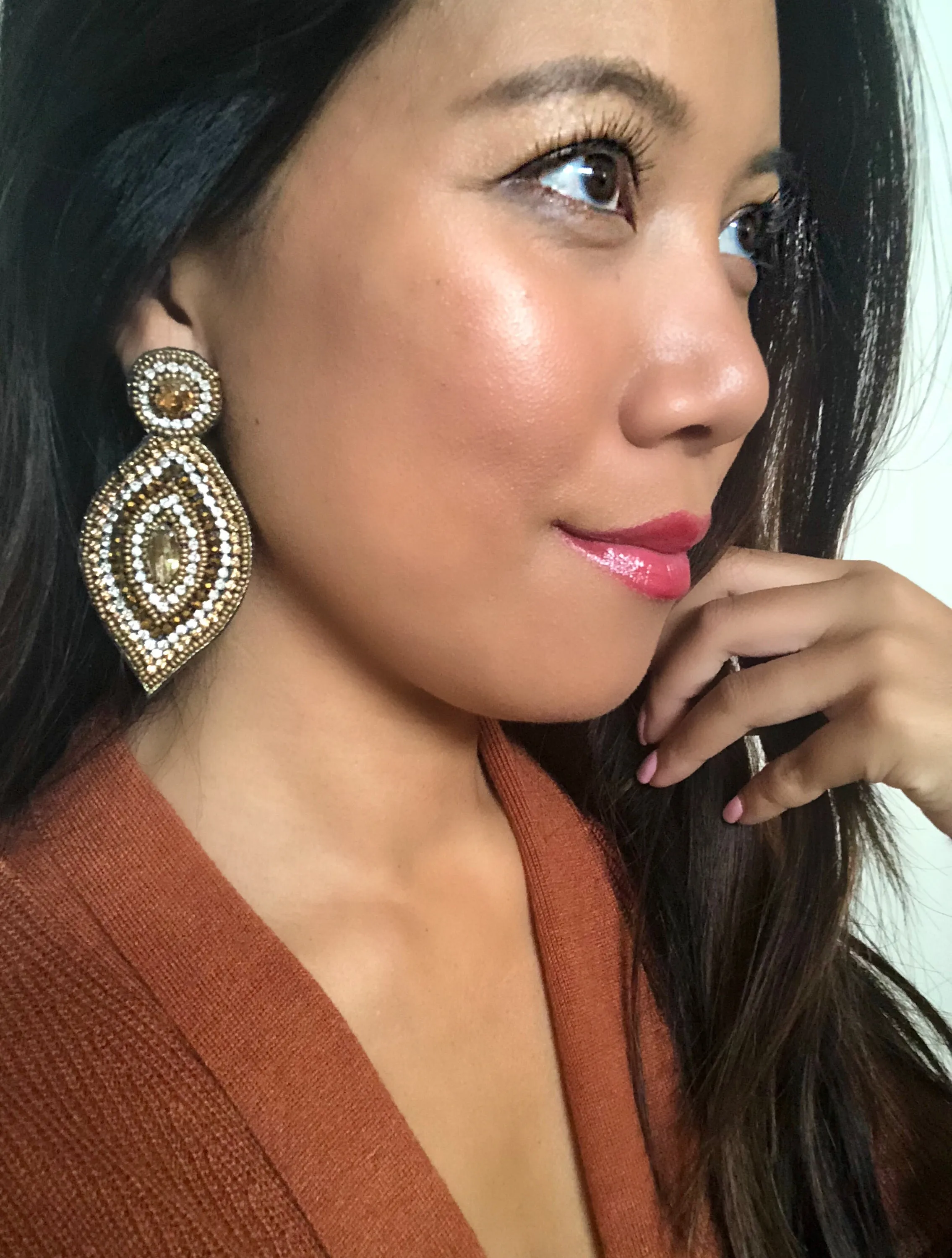 Tribecca Golden Hue Statement Earrings