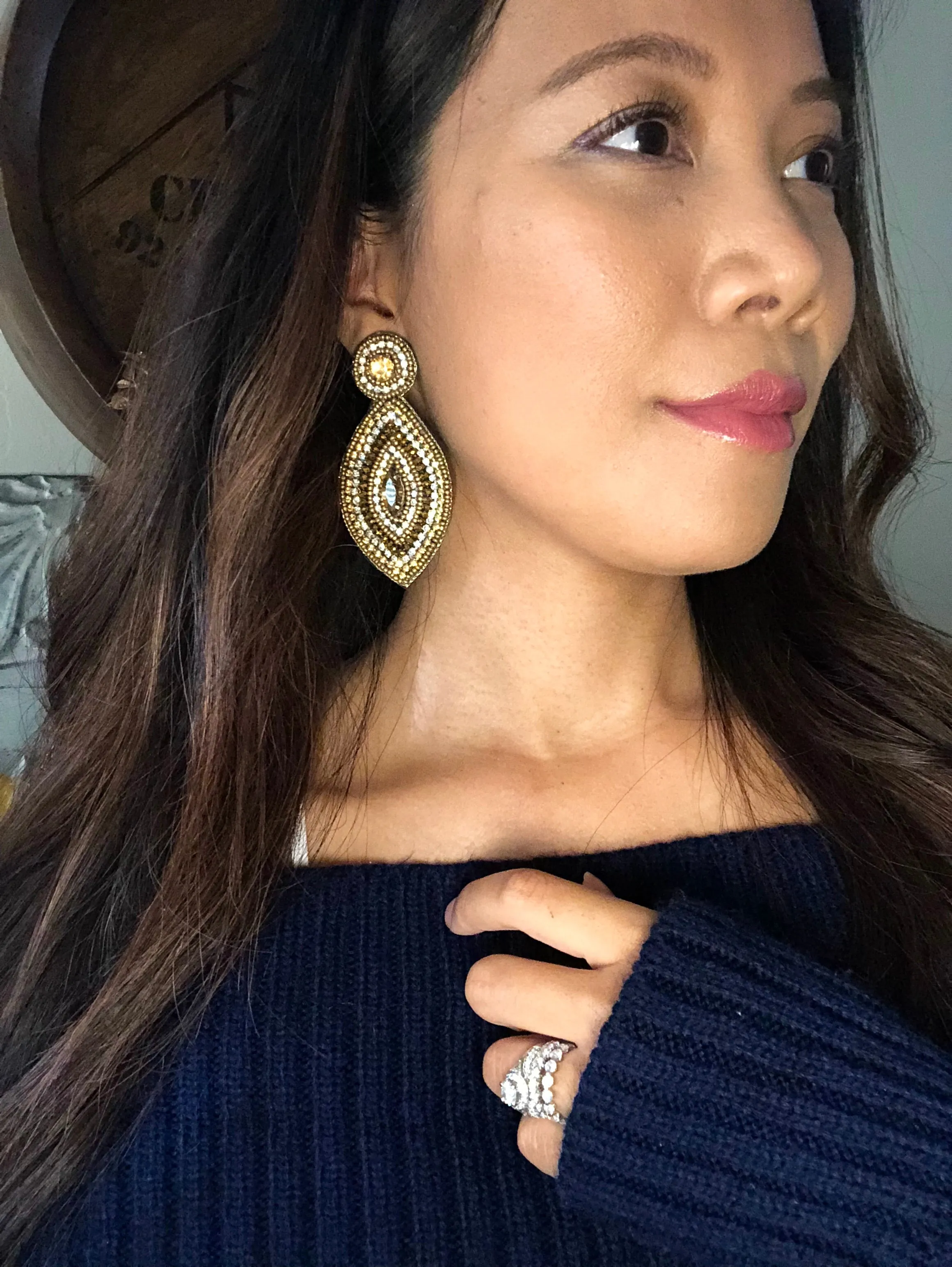 Tribecca Golden Hue Statement Earrings