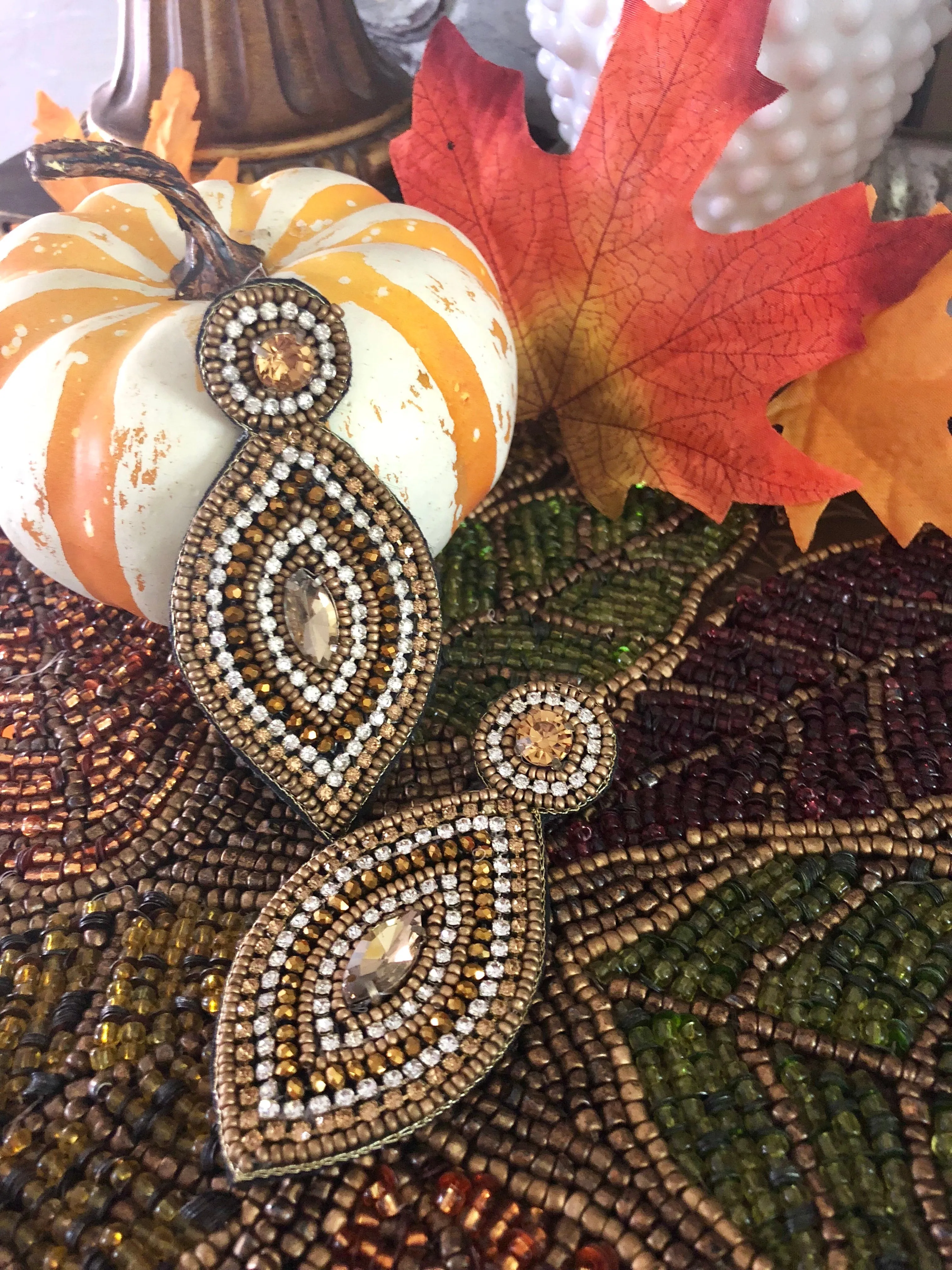 Tribecca Golden Hue Statement Earrings