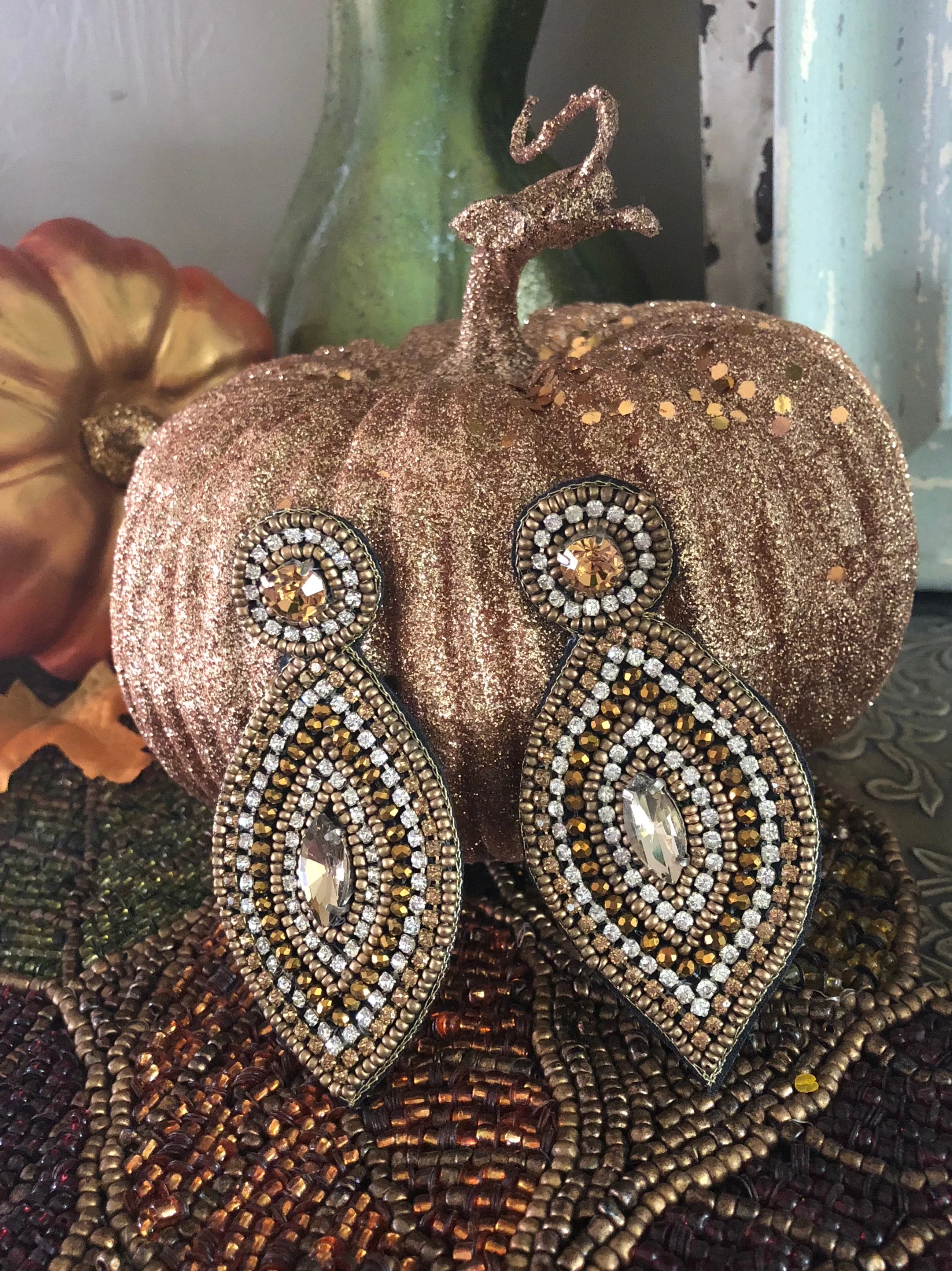 Tribecca Golden Hue Statement Earrings