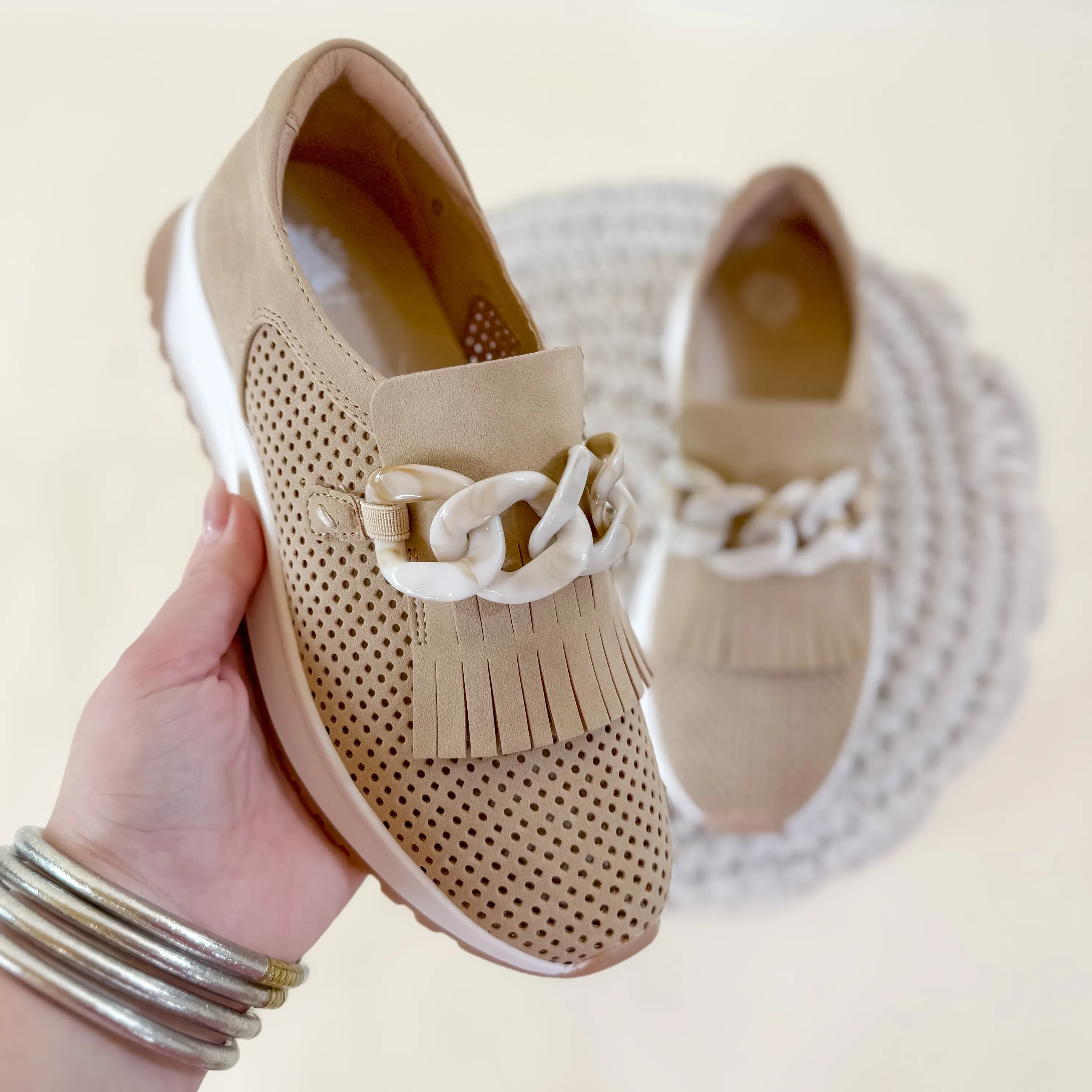 Yellow Box | Riska Slip-on Loafer in Sand
