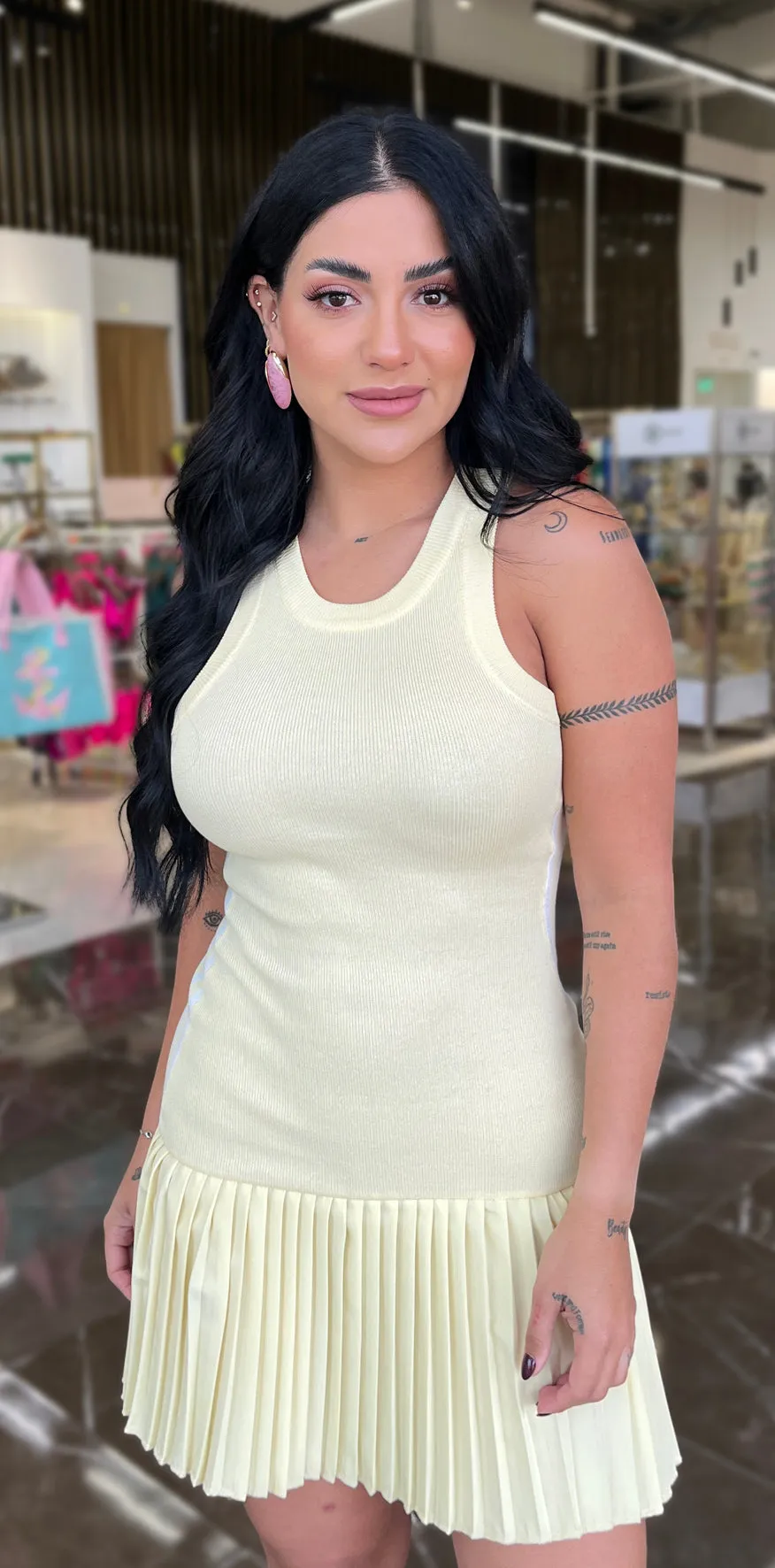 Yellow Sporty Minidress